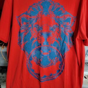 Red Nike dri fit pullover top shirt top Lion Graphic Lebrón Lion Crown size XL